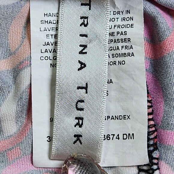 Trina Turk Echo Chain Links Cover Up Swim Pant Large Multicolor Nylon Spandex - Picture 4 of 7